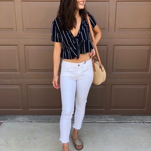 NWT! American Eagle White Cropped Jeggings